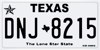 TX license plate DNJ8215