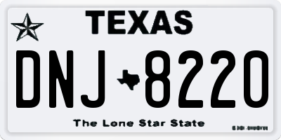 TX license plate DNJ8220