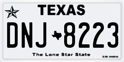 TX license plate DNJ8223