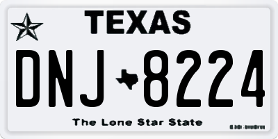 TX license plate DNJ8224