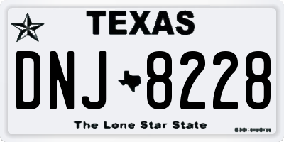 TX license plate DNJ8228