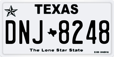 TX license plate DNJ8248