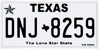 TX license plate DNJ8259