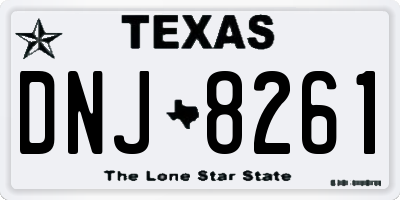 TX license plate DNJ8261