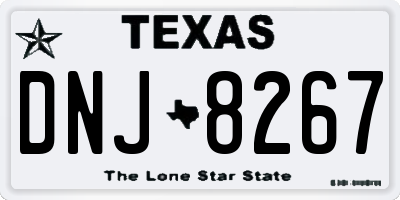 TX license plate DNJ8267