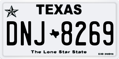 TX license plate DNJ8269