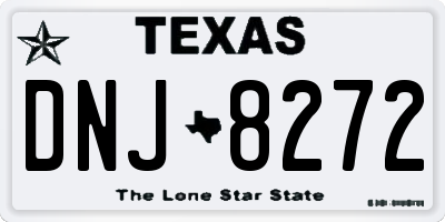 TX license plate DNJ8272