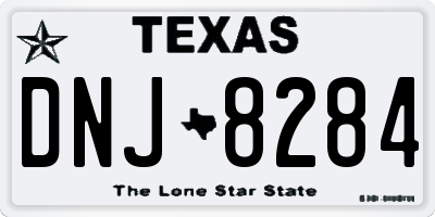 TX license plate DNJ8284
