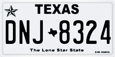 TX license plate DNJ8324