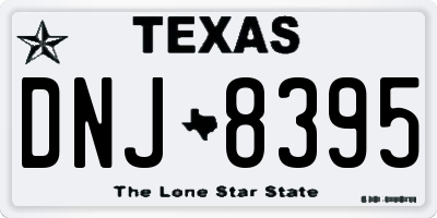 TX license plate DNJ8395