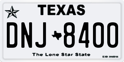 TX license plate DNJ8400
