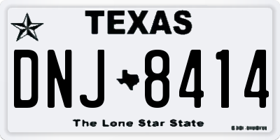 TX license plate DNJ8414
