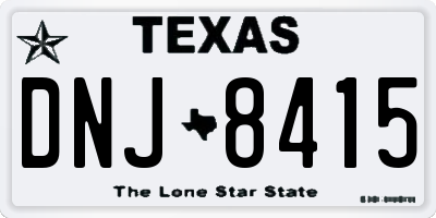 TX license plate DNJ8415