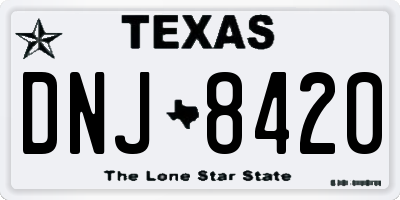 TX license plate DNJ8420