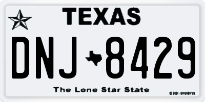 TX license plate DNJ8429