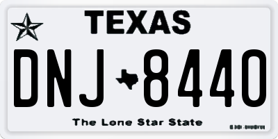 TX license plate DNJ8440