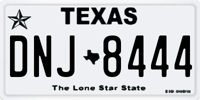 TX license plate DNJ8444