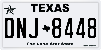 TX license plate DNJ8448