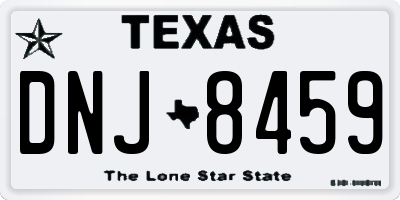 TX license plate DNJ8459