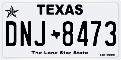 TX license plate DNJ8473