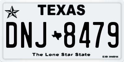 TX license plate DNJ8479