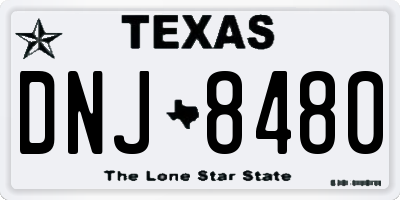 TX license plate DNJ8480