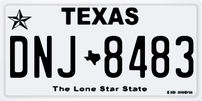 TX license plate DNJ8483