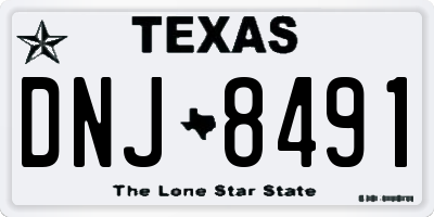 TX license plate DNJ8491
