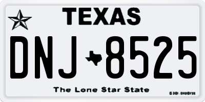 TX license plate DNJ8525