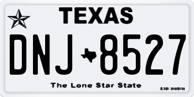 TX license plate DNJ8527