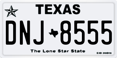 TX license plate DNJ8555