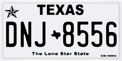 TX license plate DNJ8556