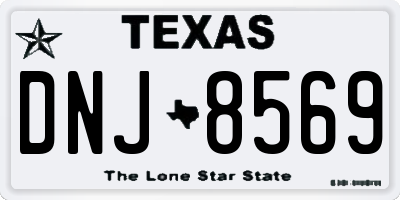TX license plate DNJ8569
