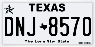 TX license plate DNJ8570