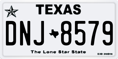 TX license plate DNJ8579