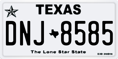 TX license plate DNJ8585