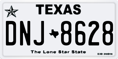 TX license plate DNJ8628