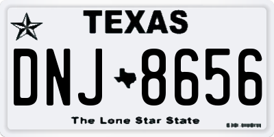 TX license plate DNJ8656