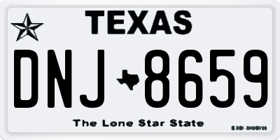 TX license plate DNJ8659