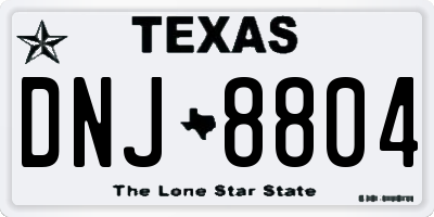 TX license plate DNJ8804