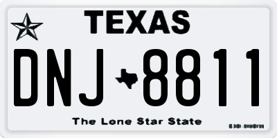 TX license plate DNJ8811