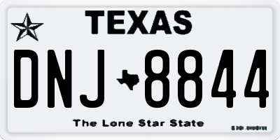TX license plate DNJ8844