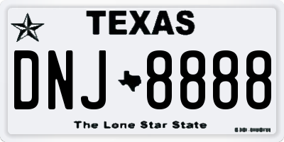 TX license plate DNJ8888