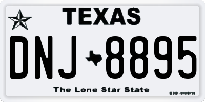 TX license plate DNJ8895