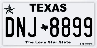 TX license plate DNJ8899