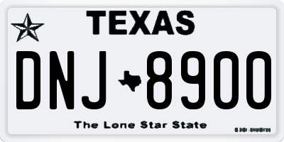 TX license plate DNJ8900