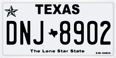 TX license plate DNJ8902