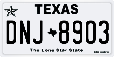 TX license plate DNJ8903