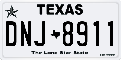 TX license plate DNJ8911