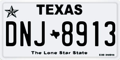 TX license plate DNJ8913